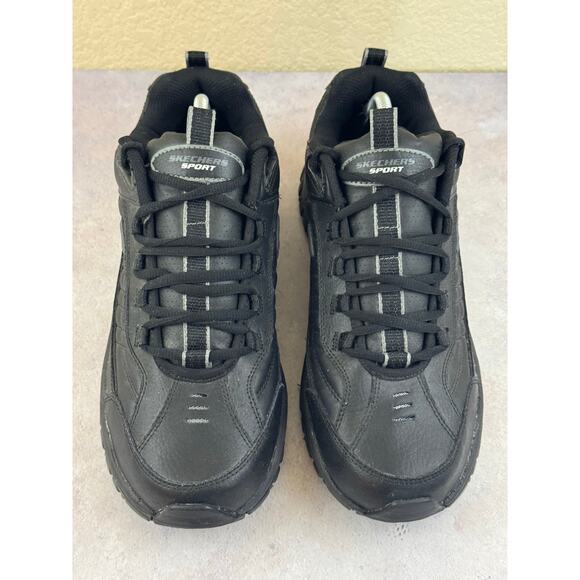 Skechers Mens Energy Afterburn Sneakers Size 11 Extra Wide Black Leather main image 9